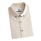 OROMEN Freshwater Everyday Shirt in Oatmeal – Shirt Folding Display