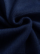 OROMEN Geometric Block Textured Sweater fabric detail highlighting textured checkerboard knit