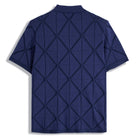 OROMEN Geometric Jacquard Polo Shirt – Full Body View
