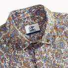 OROMEN Golden Era Hawaiian Shirt — button-down collar and brand label detail