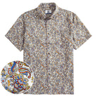OROMEN Golden Era Hawaiian Shirt front view — hand-painted Baroque print aloha shirt