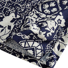 OROMEN Indigo Katazome shirt side vent and hem detail