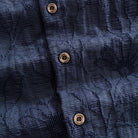 OROMEN Jack Jacquard Shirt – Collar and Button Detail
