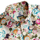 OROMEN Japanese Floral Shirt – Button-Down Collar Detail with Brand Label