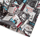 OROMEN Japanese Magazine Sticker Shirt – Side Vent and Hem Detail, Kissaten Menu and Coffee Print