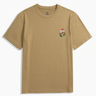 OROMEN Khaki Bottle Garden Embroidery T-Shirt – Front View