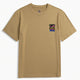 OROMEN Khaki Psychedelic Mushroom Embroidery T-Shirt – Front View