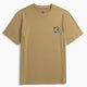 OROMEN Khaki Wild Mushroom Embroidery T-Shirt – Front View