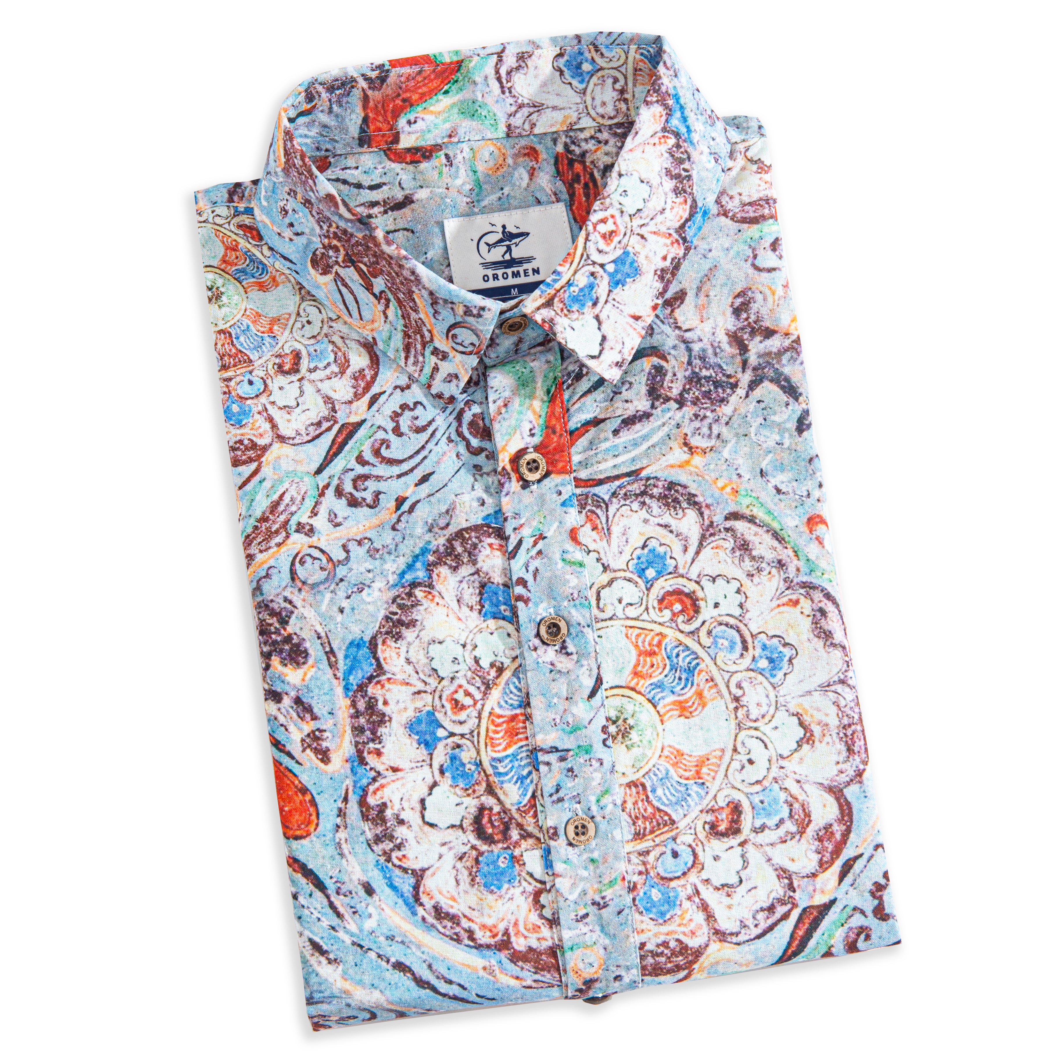 OROMEN Koi Aloha Shirt – Back View Detail