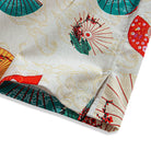 OROMEN Kyoto Folding Fan Shirt – Side Vent and Hem Detail, Double Needle Stitching, Sensu Fan Wagara Print