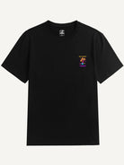 OROMEN Let's Take A Trip Mushroom Embroidery T-shirt in black