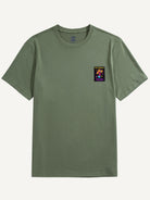 OROMEN Let's Take A Trip Mushroom Embroidery T-shirt in green