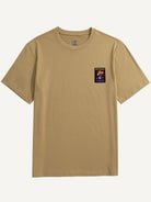 OROMEN Let's Take A Trip Mushroom Embroidery T-shirt in khaki