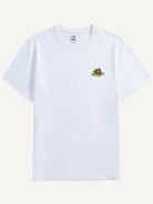 OROMEN Melting Cube Embroidery T-shirt in white