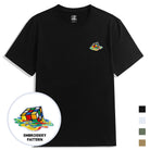 OROMEN Melting Cube Embroidery Tee – Flat Lay All Colors Overview