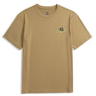 OROMEN Melting Cube Embroidery Tee – Khaki Colorway Front View