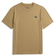 OROMEN Melting Cube Embroidery Tee – Khaki Colorway Front View