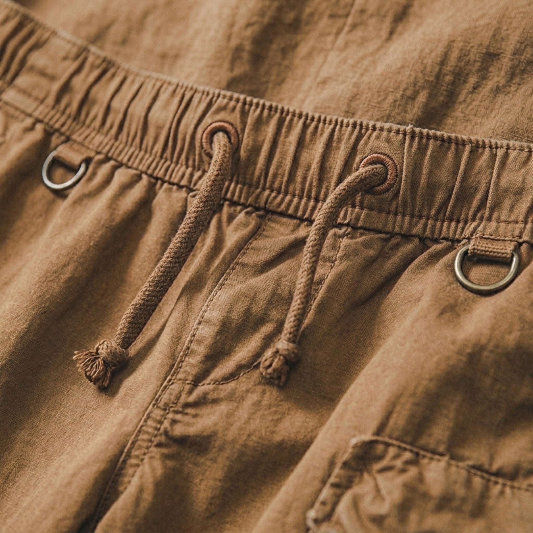 OROMEN Men's Cargo Shorts – Elastic Waist Drawstring Detail