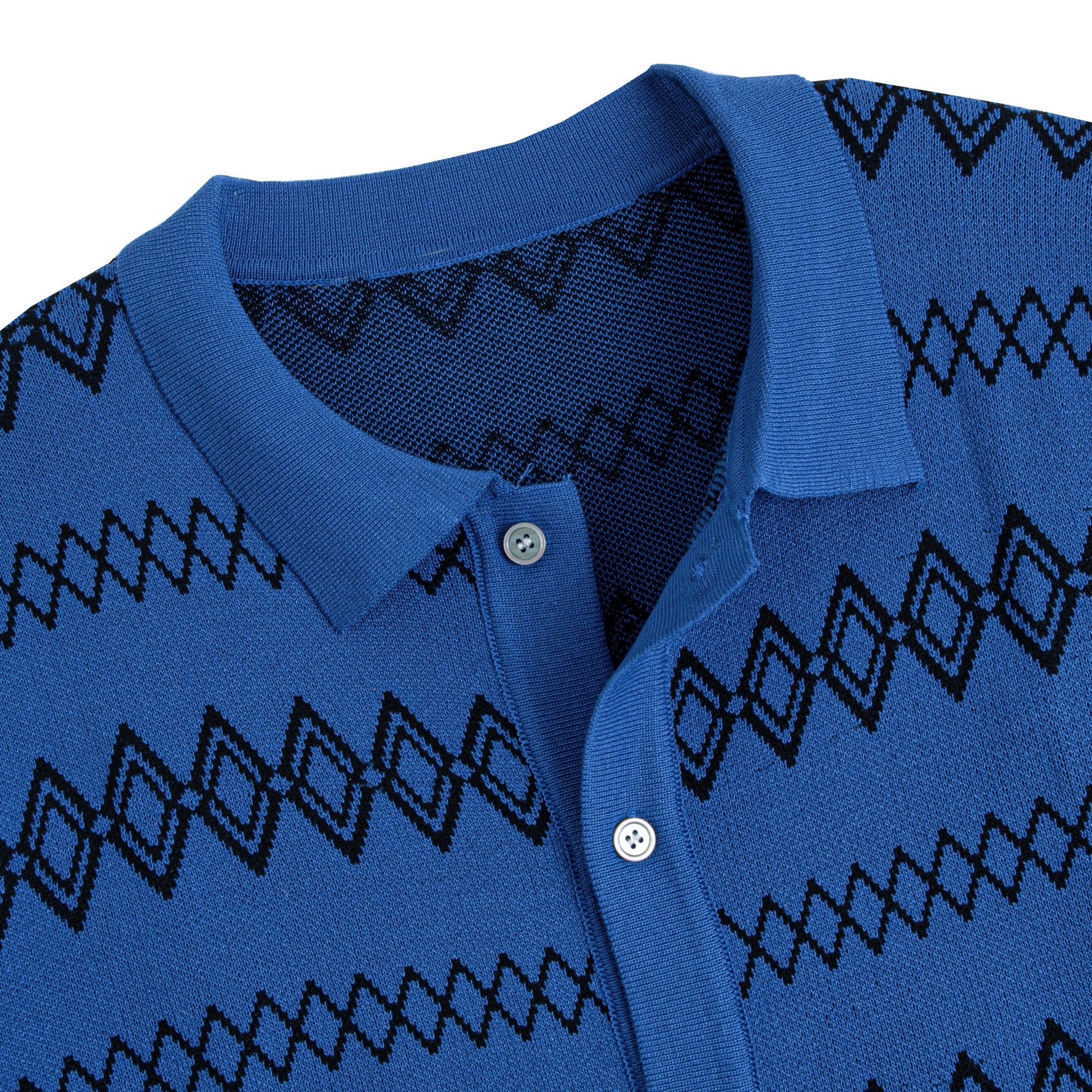 トップス mesh jacquard knit shirt Aztec Jacquard Knit Shirt | Brooklyn Cloth