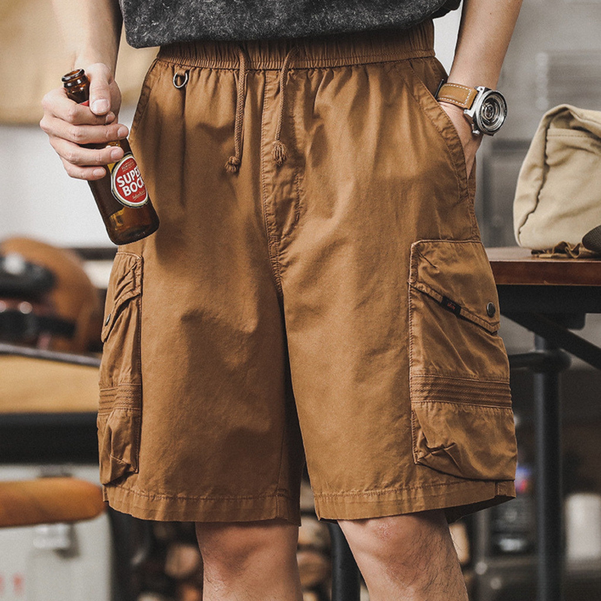 OROMEN Military Shorts – Flat Lay Product Shot