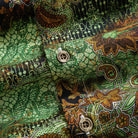OROMEN Natural Coconut Button Detail – 70s Vintage Paisley Hawaiian Shirt
