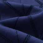 OROMEN Navy Jacquard Polo Shirt – Lifestyle Shot
