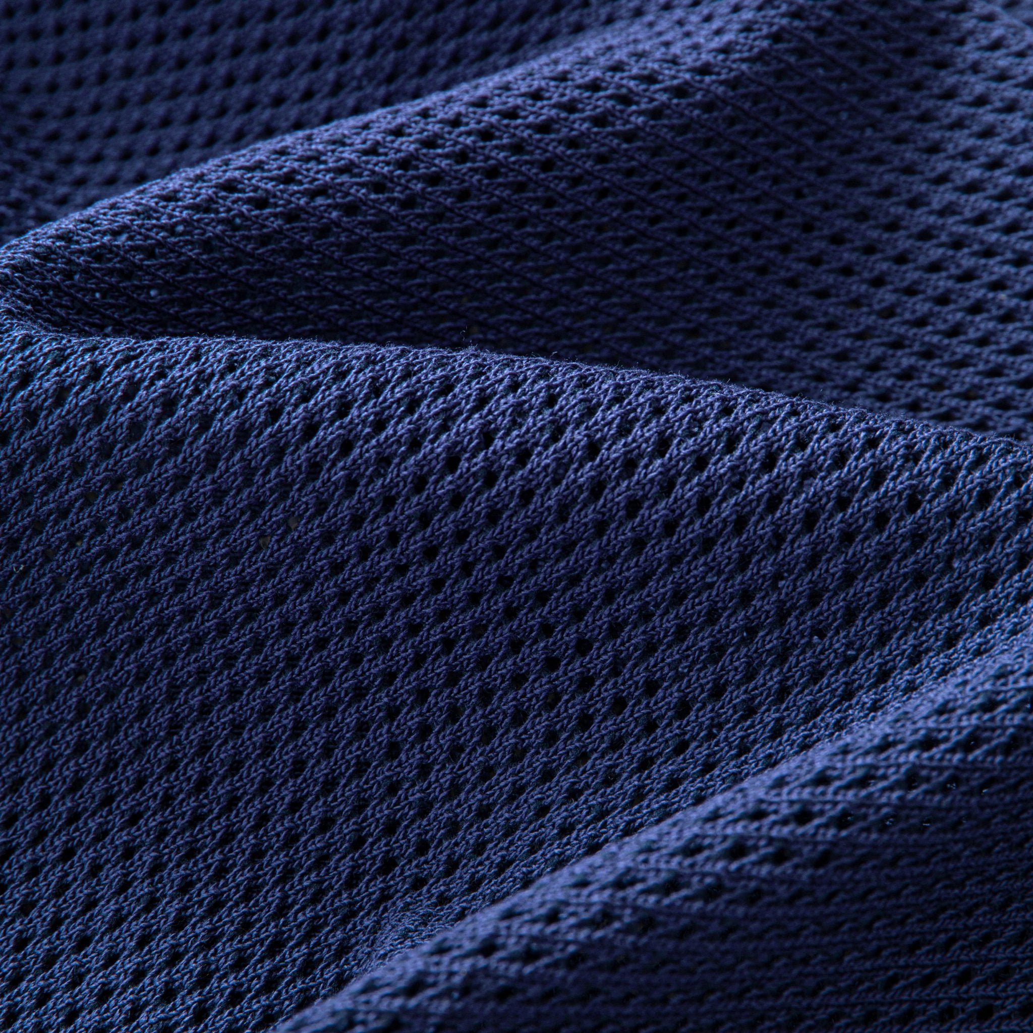 OROMEN Navy Knit Cardigan Shirt – Model Wearing