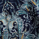 OROMEN Navy Paisley Mood Aloha Shirt — Left Chest Pocket