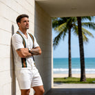 OROMEN Open-Knit Polo – Model Full Body Shot