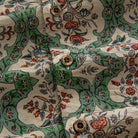 OROMEN Persian Garden Hawaiian Shirt – branded coconut button detail on Persian floral print