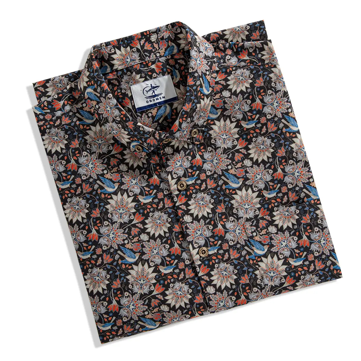 OROMEN Phoenix Flowers Retro Shirt – Main Product Shot