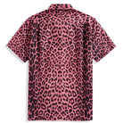 OROMEN Pink Leopard Hawaiian Shirt back view — full leopard print aloha shirt
