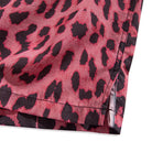 OROMEN Pink Leopard Hawaiian Shirt — side vent and hem detail