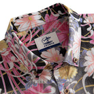 OROMEN Rangiku Shirt Collar Detail with Brand Label – Chrysanthemum Print