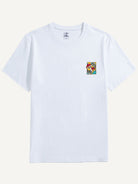 OROMEN Red Fly Agaric Mushroom T-shirt in white