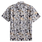 OROMEN Reef Atlas Hawaiian shirt – back view with full marine naturalist print, tropical fish and coral on white
