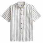 OROMEN Retro Dotted Line Embroidered Shirt – Front View