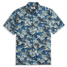 OROMEN Rolling Waves Aloha Shirt – Front Flat Lay Overview