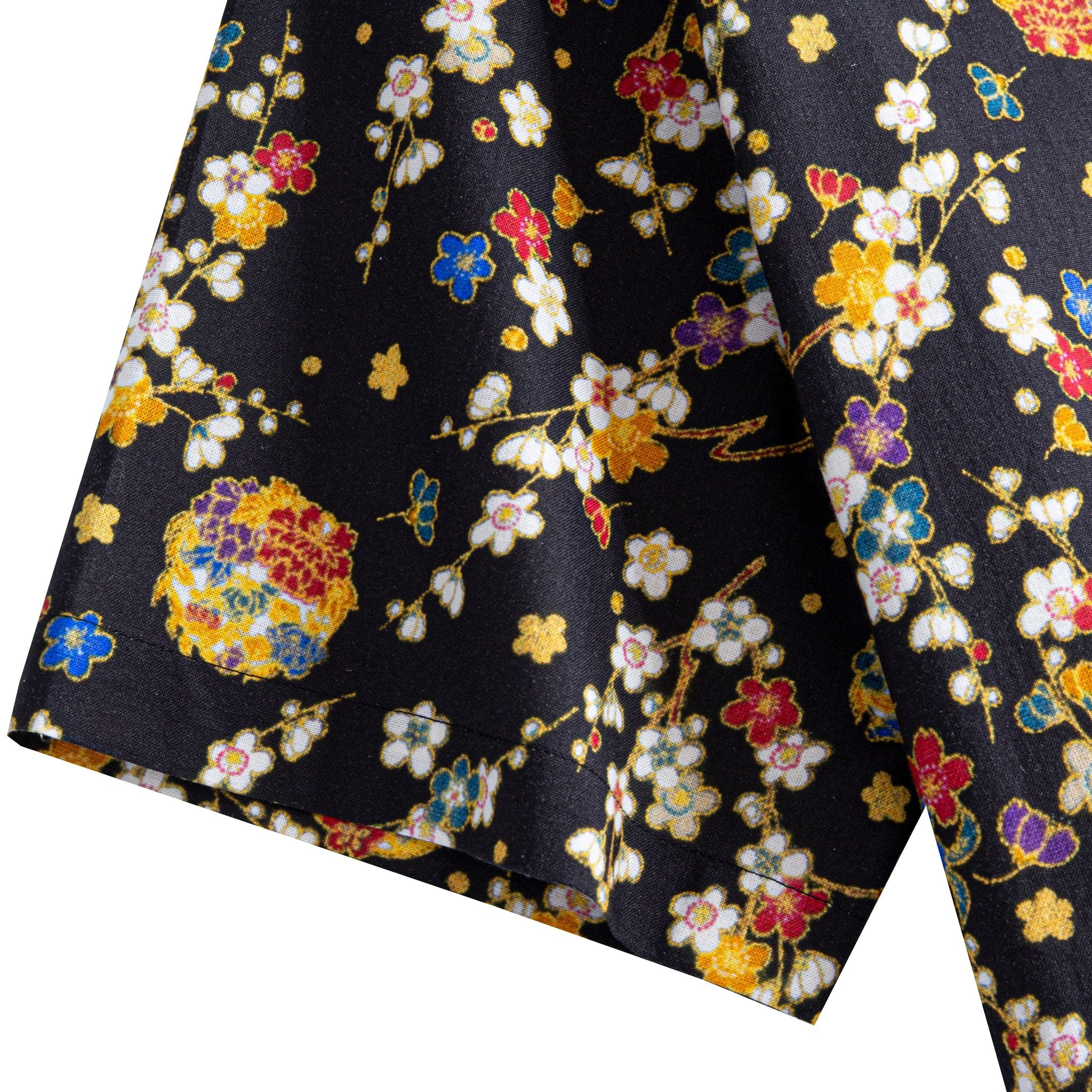 OROMEN Sakura Bloom Shirt – Short Sleeves Style, Men's Casual Summer Shirt