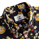 OROMEN Sakura Bloom Shirt – Button-Down Collar Detail, Natural Coconut Buttons