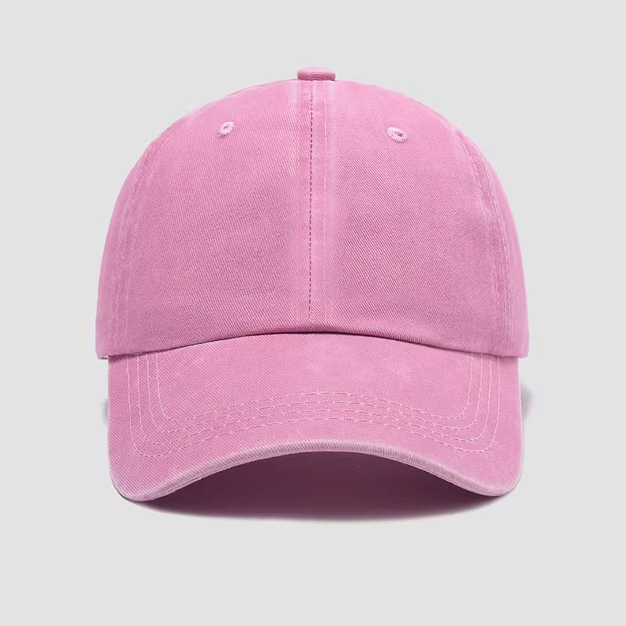 OROMEN Sakura Pink Dad Hat - Retro Washed Cotton Baseball Cap