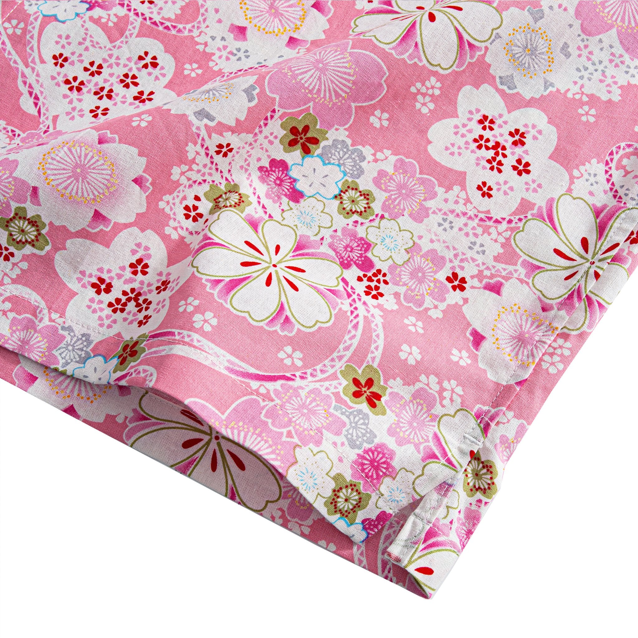 OROMEN Sakura Spheres shirt – collar and print detail