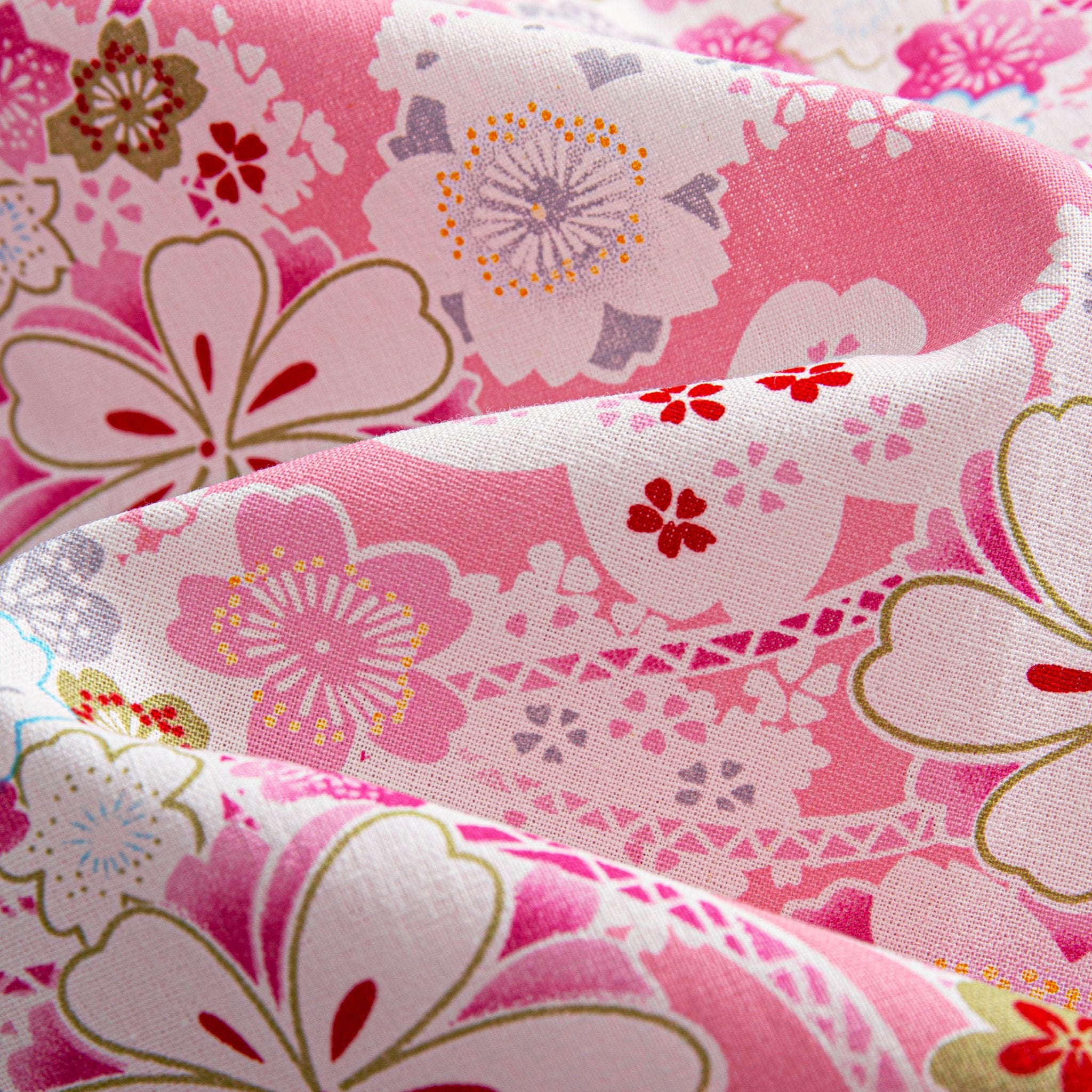 OROMEN Sakura Spheres shirt – fabric and print detail close-up