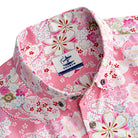 OROMEN Sakura Spheres shirt – model wearing pink side view