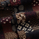 OROMEN Sashiko Boro Patchwork Shirt – Natural Coconut Buttons