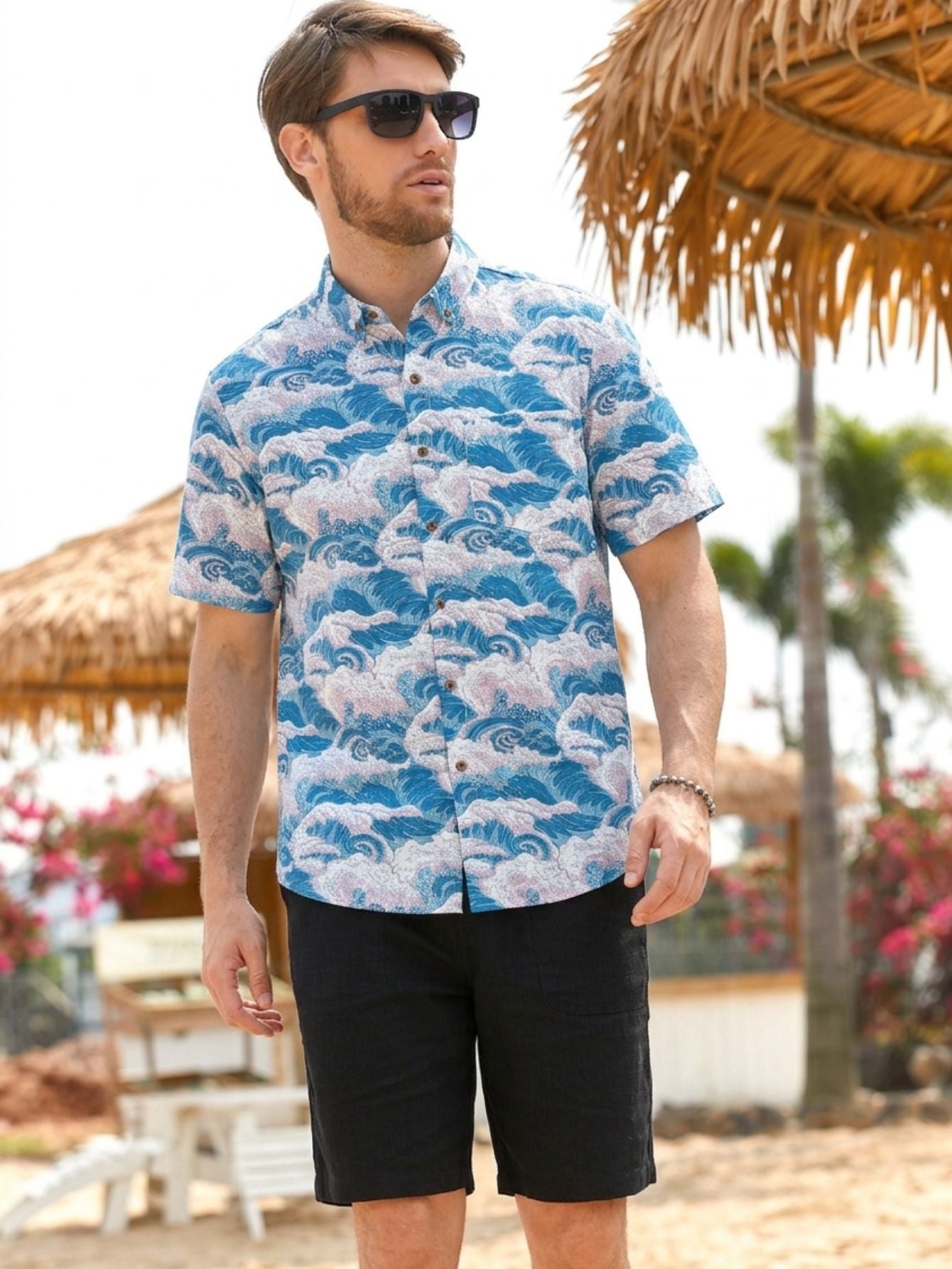 OROMEN Sea of ​​Pink Mist Shirt – Model Photos
