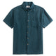 OROMEN Shadow-Stripe Diamond Woven Shirt – Front View