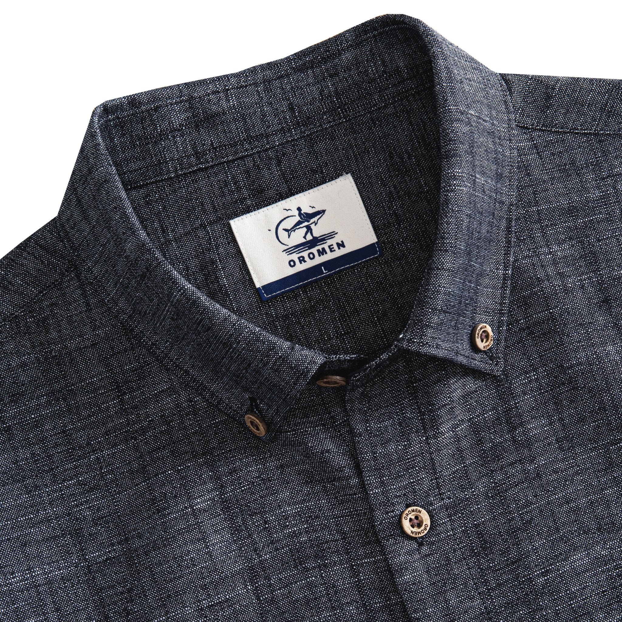 OROMEN Signature Tailored Silhouette Shirt – Button-down Detail