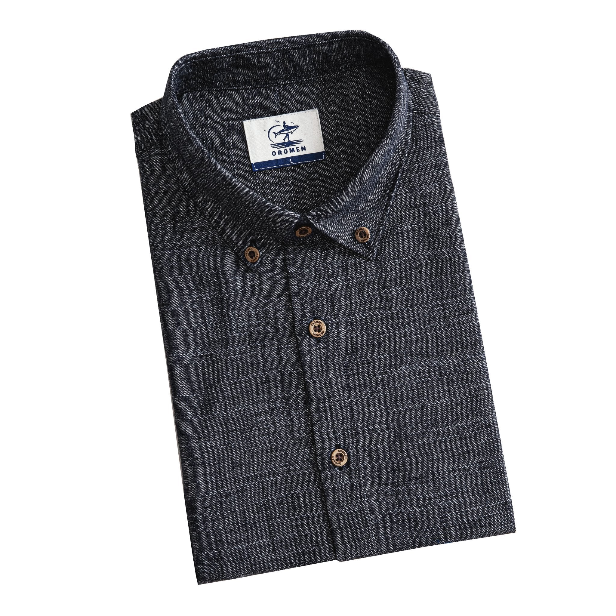 OROMEN Signature Tailored Silhouette Shirt – Flat Lay