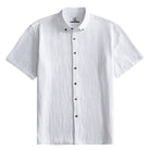 OROMEN Signature Tailored Silhouette Shirt in White – Front View